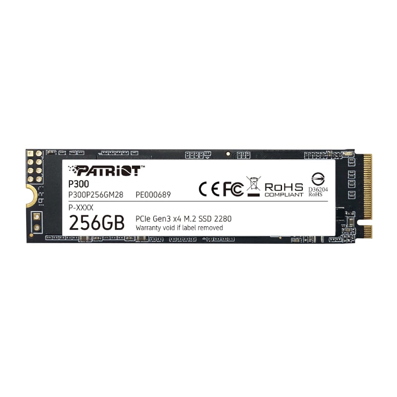حافظه اس‌اس‌دی Patriot P300 NVMe با ظرفیت ۲۵۶ گیگابایت 