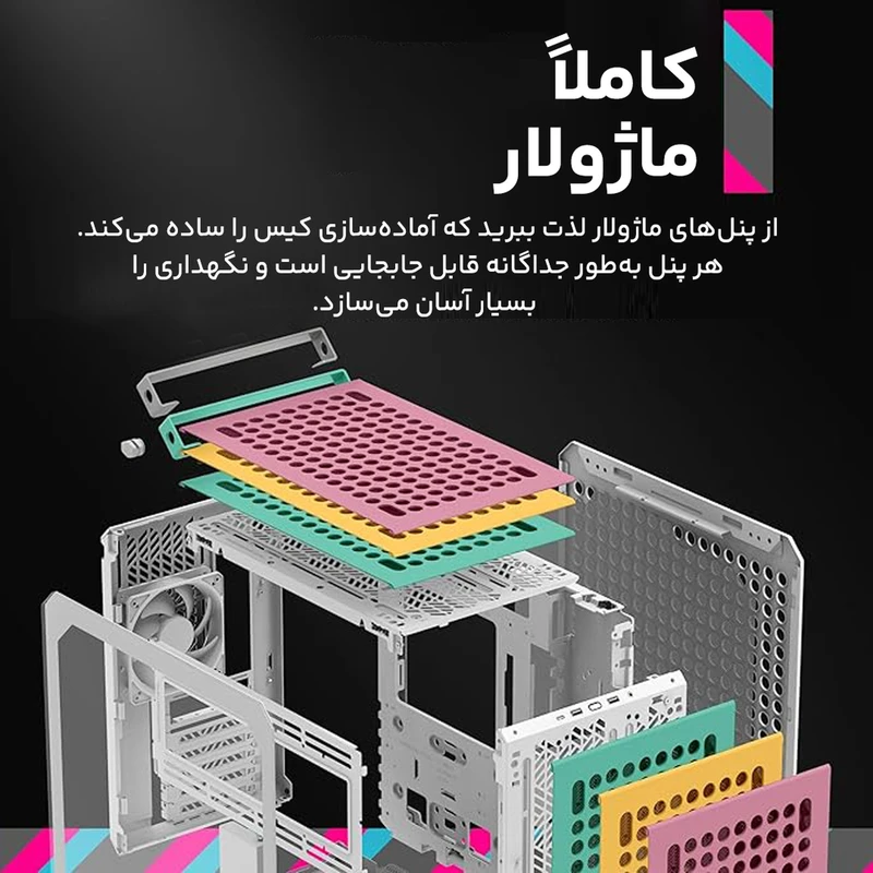 کیس کامپیوتر کولر مستر مدل QUBE 500 FLATPACK